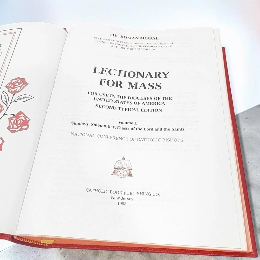 VTG 1998 Catholic Lectionary Mass Vol I Sundays Solemnities Red Gold Ritual Book